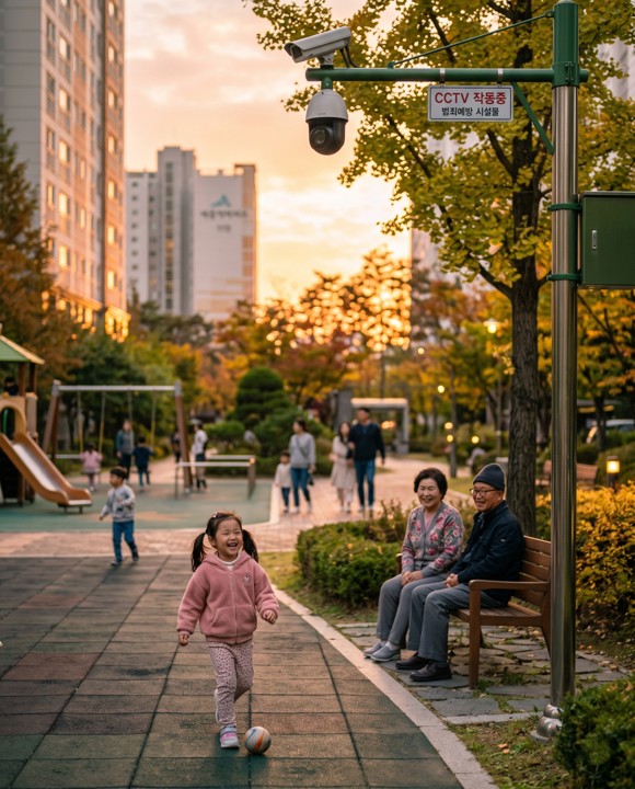 어르신과 해맑게 뛰노는 아이